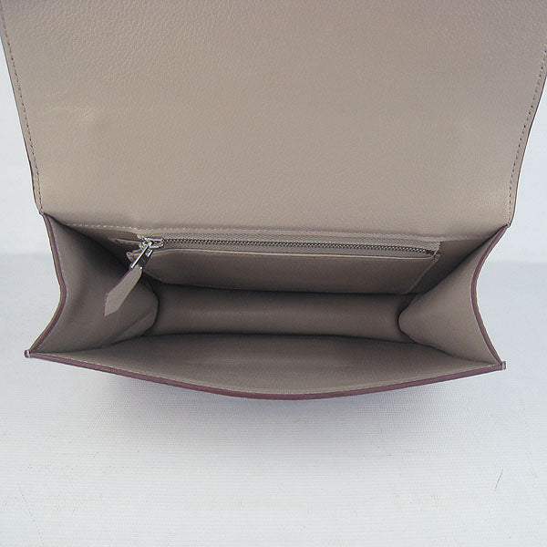 Hermes Constance Cowskin Leather Bag H017 grey silver