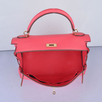 Hermes Kelly 32cm Togo Leather HandBag 6108 Lip Pink Golden