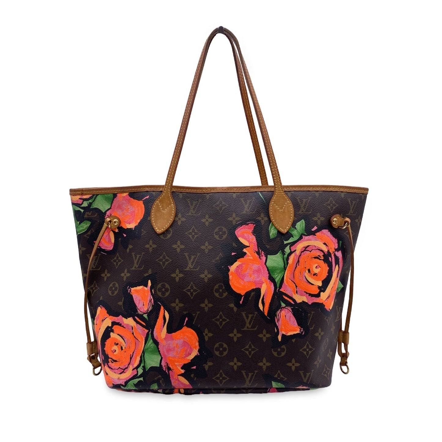 Louis Vuitton  Monogram Canvas Steven Sprouse Roses Neverfull Mm Bag