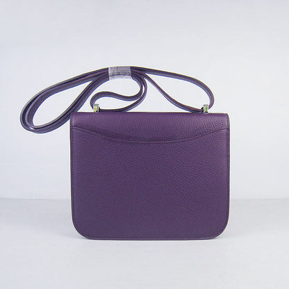 Hermes Constance Cowskin Leather Bag H017 purple silver