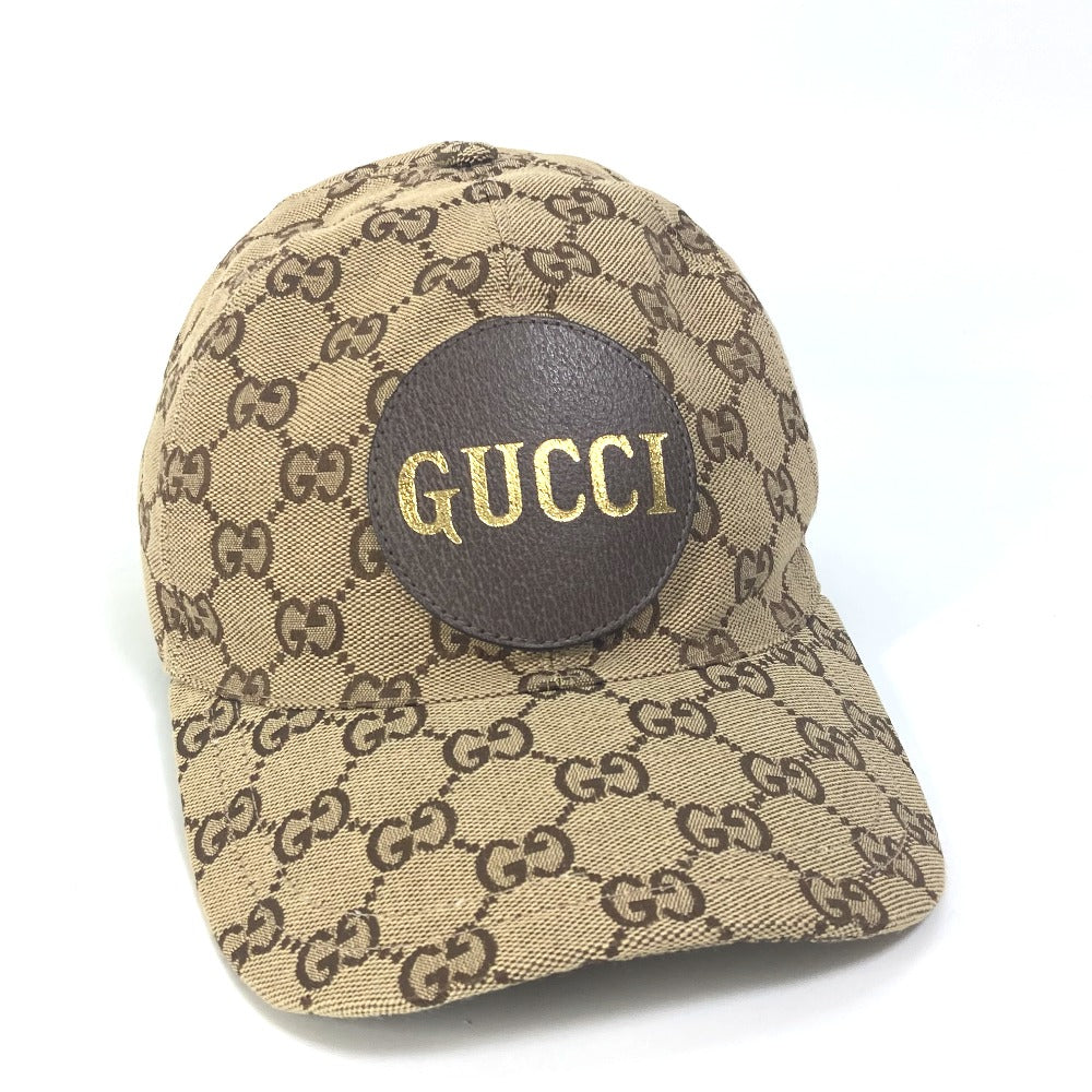 GUCCI cap 576253 cotton beige GG logo Women M Used