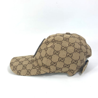 GUCCI cap 576253 cotton beige GG logo Women M Used