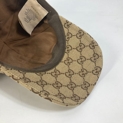 GUCCI cap 576253 cotton beige GG logo Women M Used