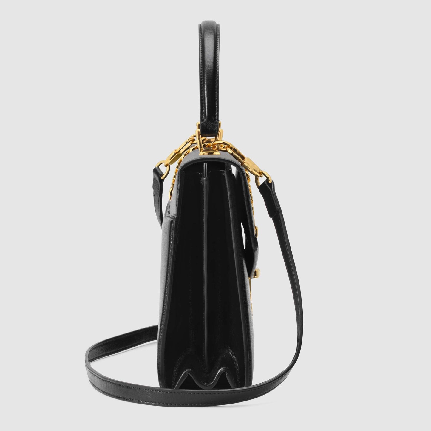 Gucci SyLouis Vuittonie 1969 Small Top Handle Bag Black