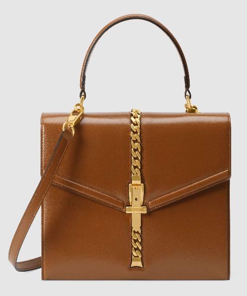 Gucci SyLouis Vuittonie 1969 Small Top Handle Bag Brown