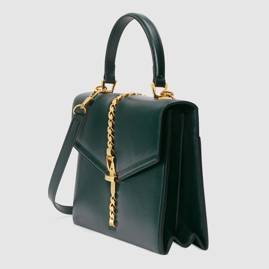 Gucci SyLouis Vuittonie 1969 Small Top Handle Bag Green