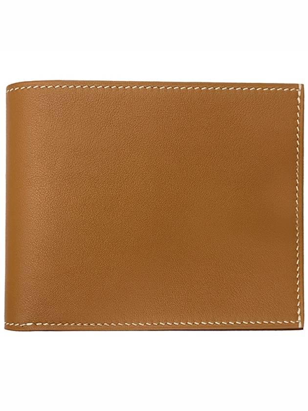 Hermes H084819CAAD Citizen Twill Compact Card Holder Swift Gold Rouge Bell Pepper Wallet TRM