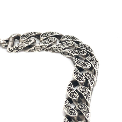 GUCCI bracelet 454285 SV925 Silver Interlocking G mens Used