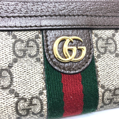 GUCCI Card Case 658552 Leather/Canvas , GG Supreme Brown GG Ophidia Card Case wallet Women Used