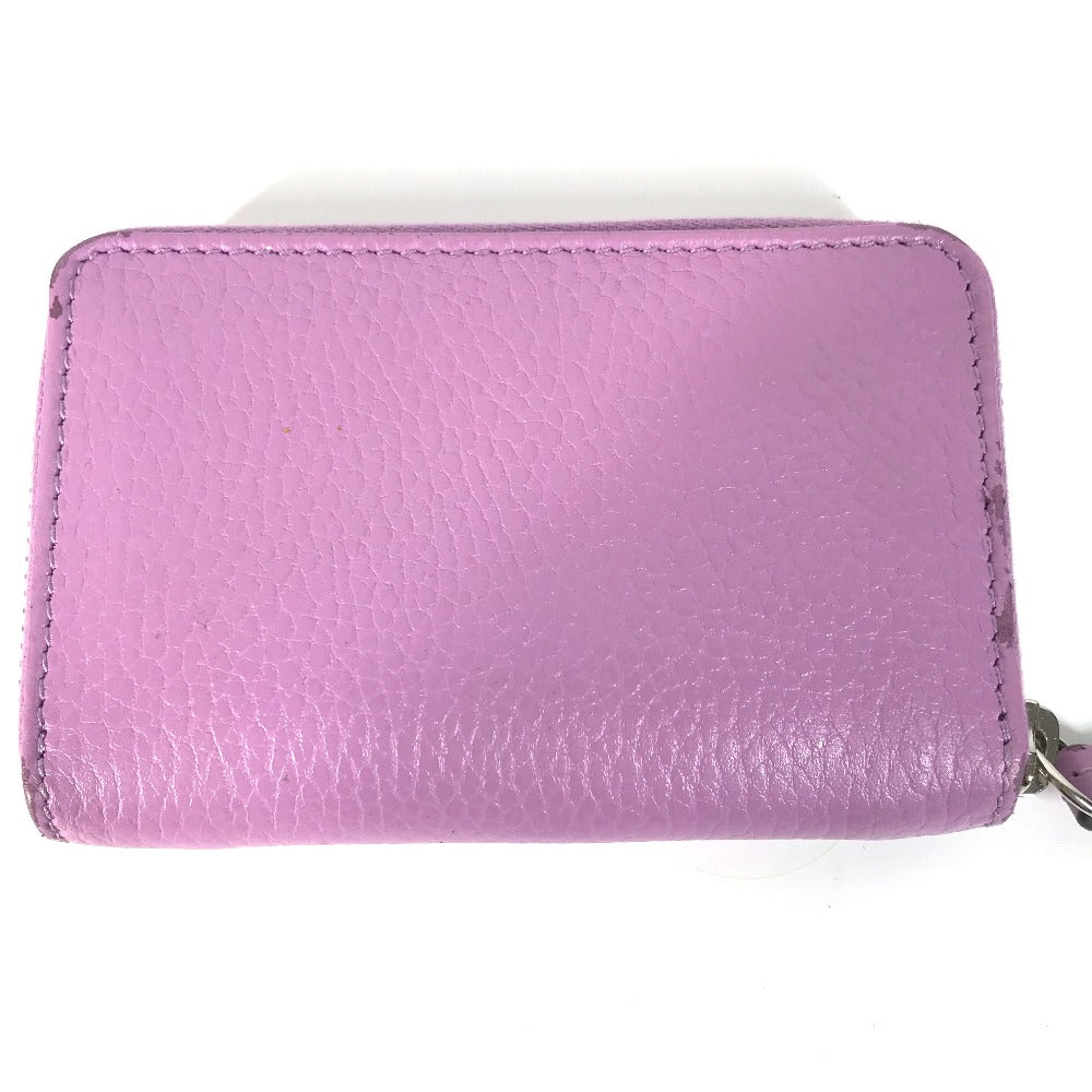 GUCCI Coin case 644412 leather Light purple Double G zip around wallet Women Used