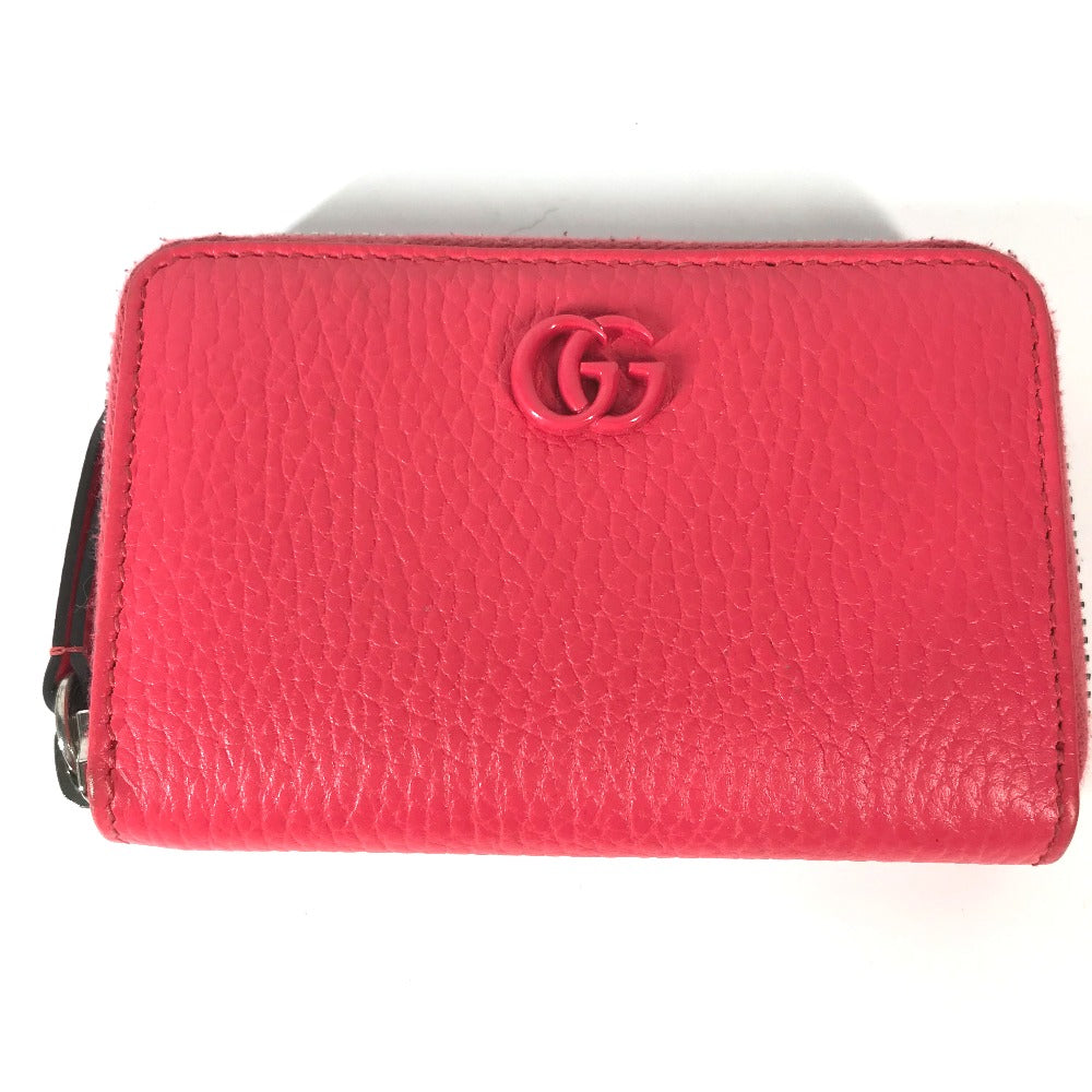 GUCCI Coin case 644412 leather pink Double G zip around wallet Women Secondhand