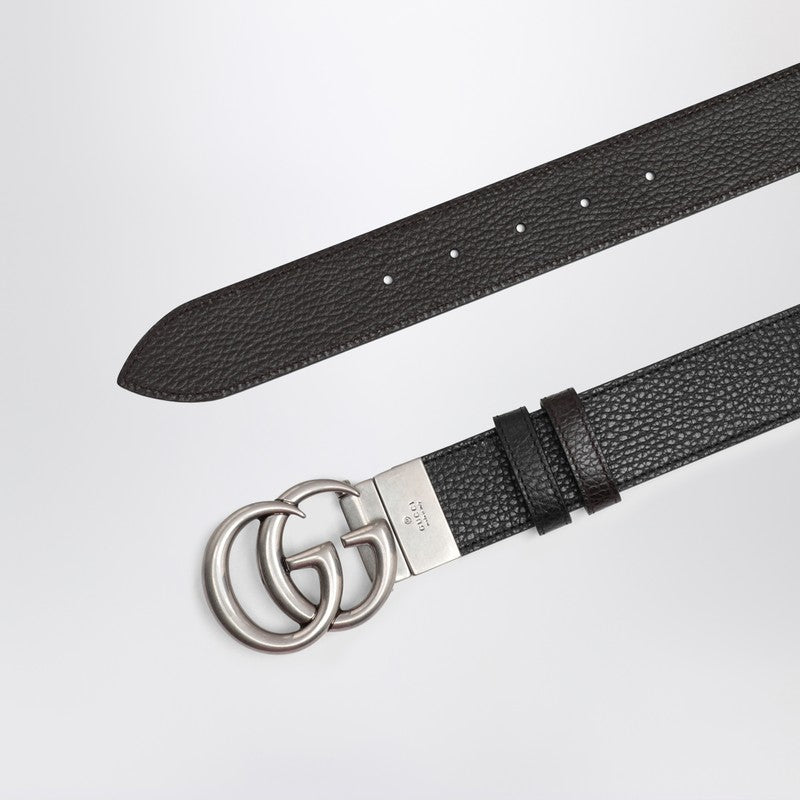 Gucci Black Gg Marmont Reversible Belt Men