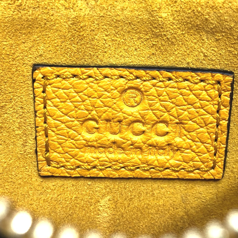 GUCCI Coin case 725550 leather yellow logo fragment case mens Secondhand