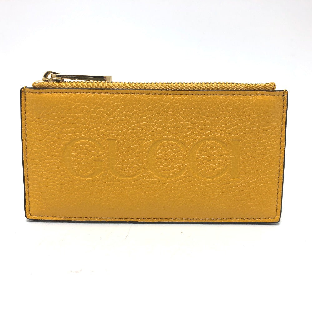 GUCCI Coin case 725550 leather yellow logo fragment case mens Secondhand