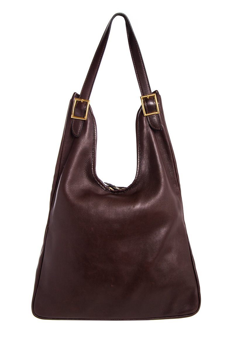 Hermes Brown Leather Hobo