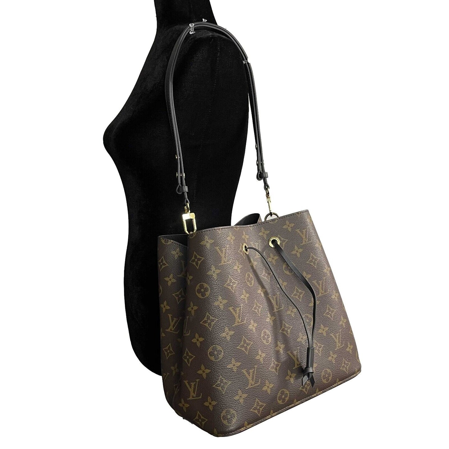 LOUIS VUITTON - Excellent - LV NeoNoe Monogram Brown Canvas MM Shoulder Bag