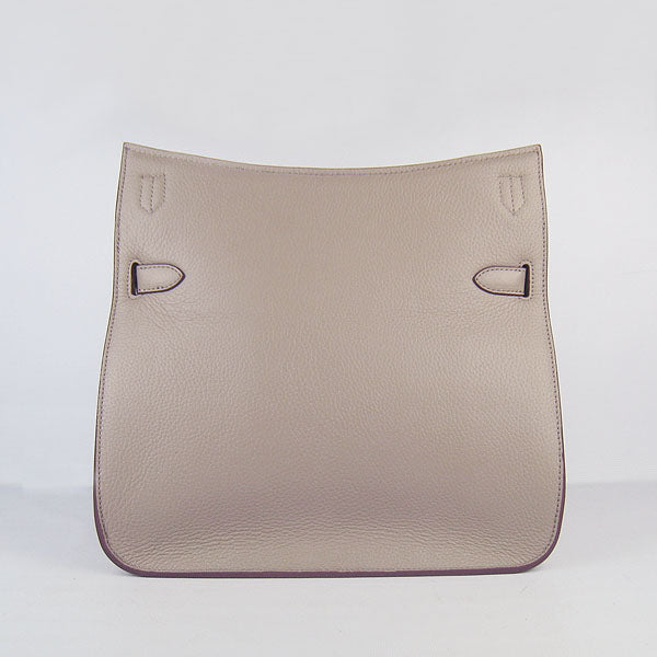 Hermes Leather Shoulder bag H6508 grey golden