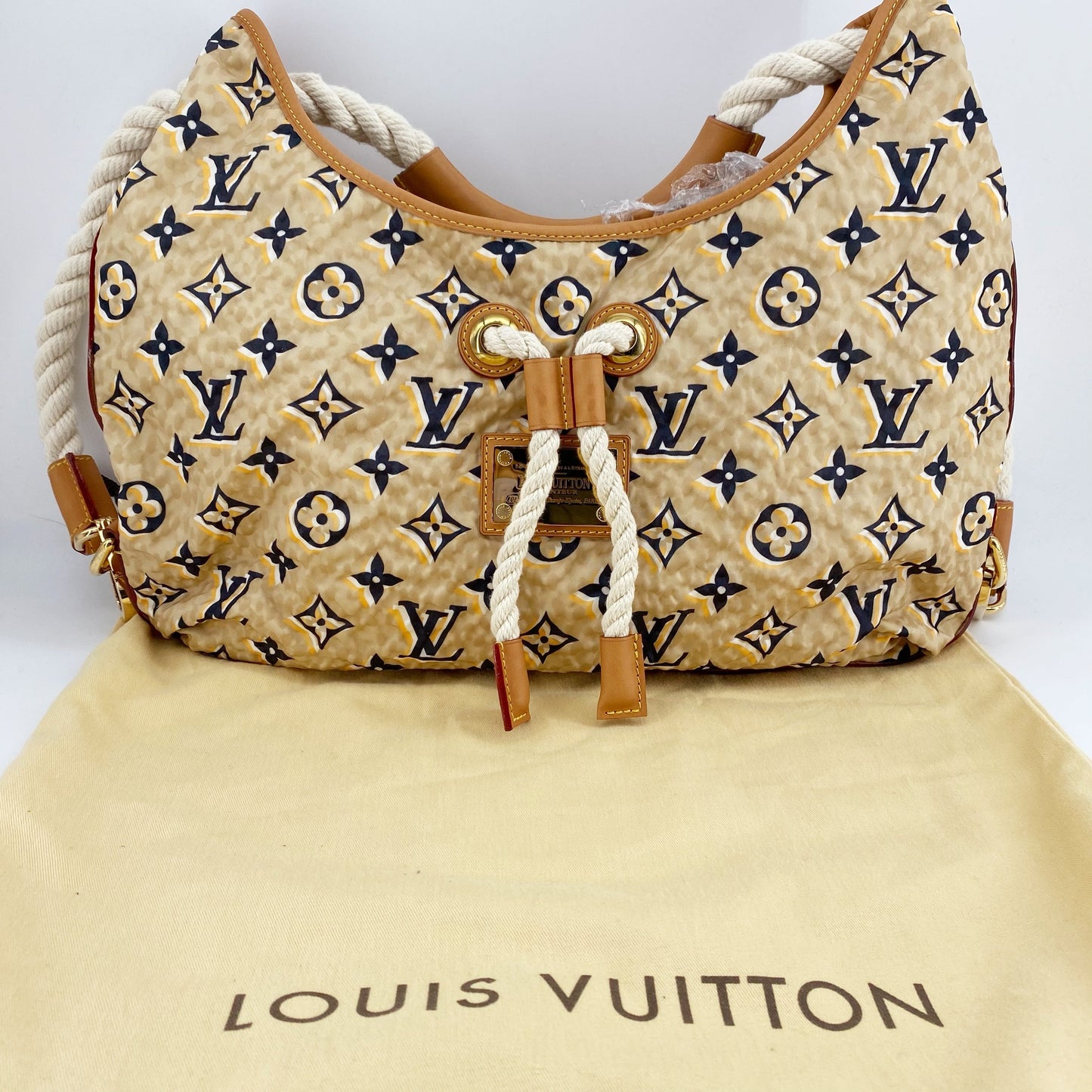 Louis Vuitton  Limited Edition Tan Nylon Monogram Bulles PM Bag