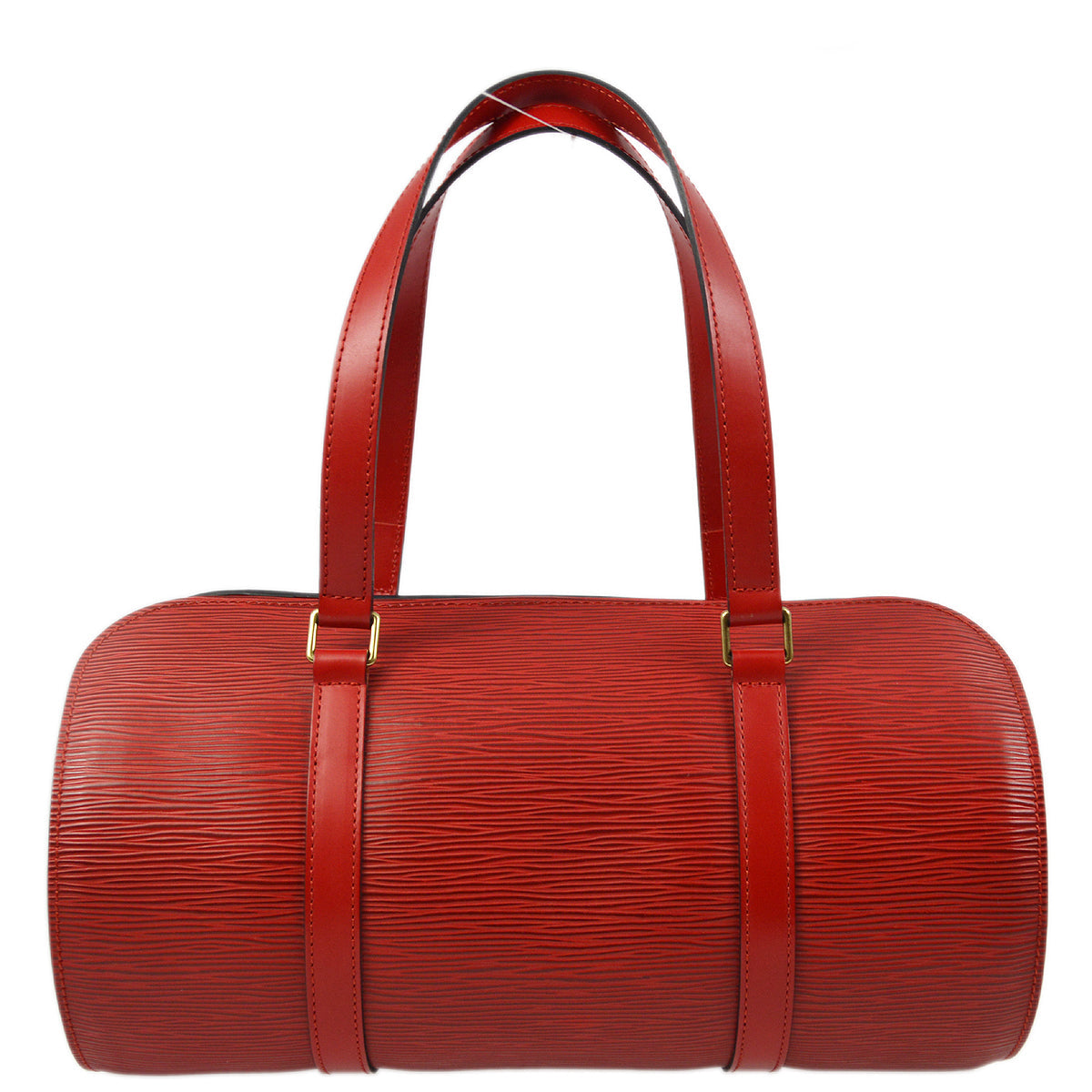 Louis Vuitton 2002 Red Epi Soufflot Handbag M52227