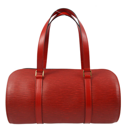 Louis Vuitton 2002 Red Epi Soufflot Handbag M52227