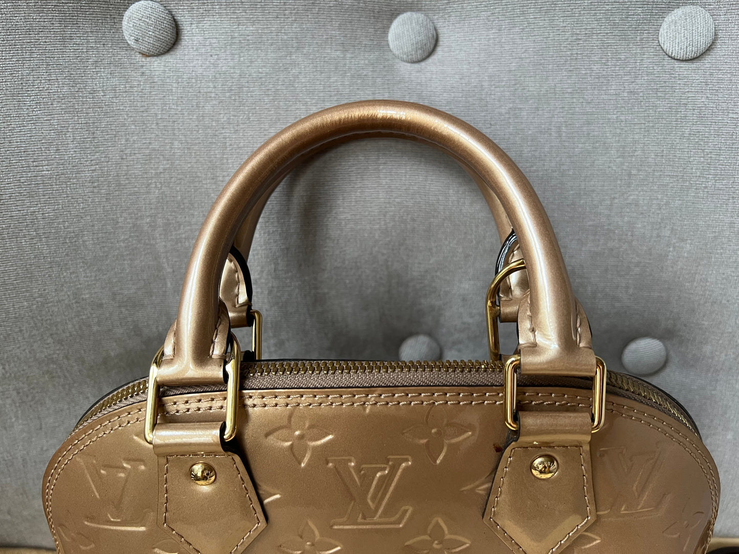 Louis Vuitton Alma Gold Vernis Patent Leather (RRP £1590)