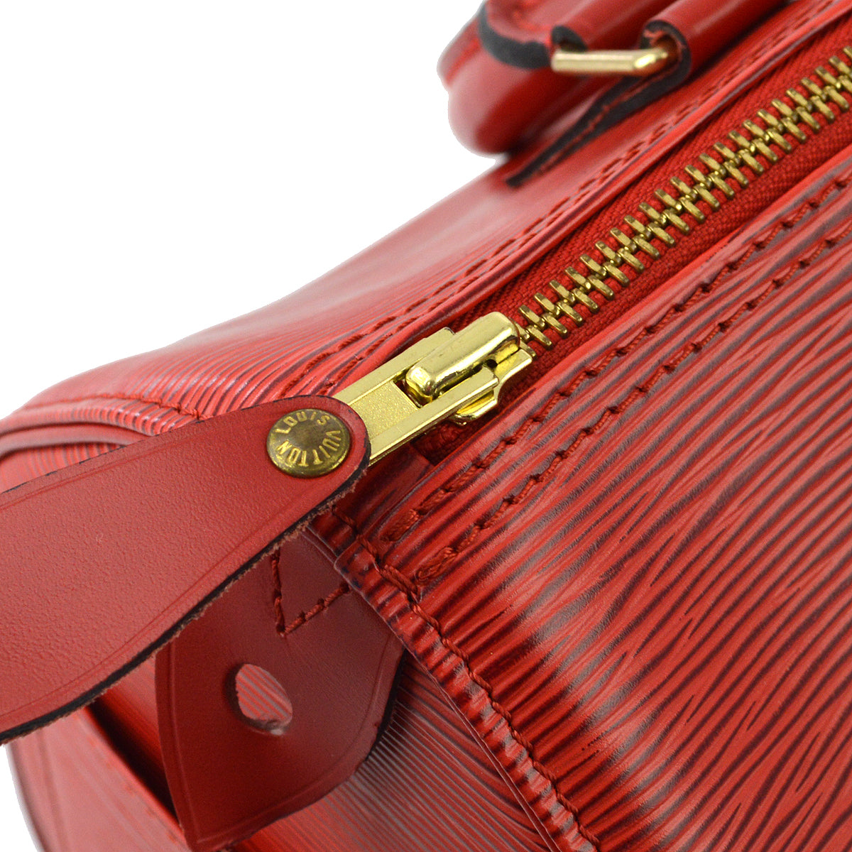 Louis Vuitton 1994 Red Epi Speedy 25 Handbag M43017