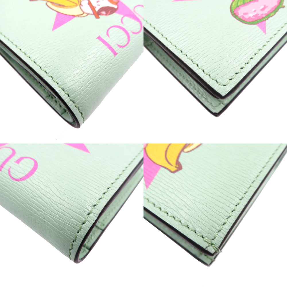 GUCCI Bifold Wallet 701009 leather Emerald Bananya Women Used