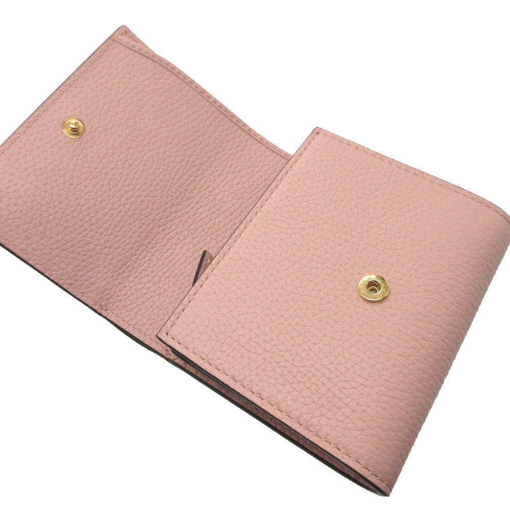 GUCCI Bifold Wallet 745981 leather pink Compact wallet Horsebit Women Used