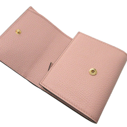 GUCCI Bifold Wallet 745981 leather pink Compact wallet Horsebit Women Used