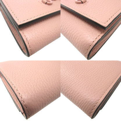 GUCCI Bifold Wallet 745981 leather pink Compact wallet Horsebit Women Used