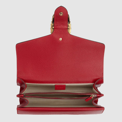 Gucci Dionysus Small Shoulder Bag Hibiscus Red Leather