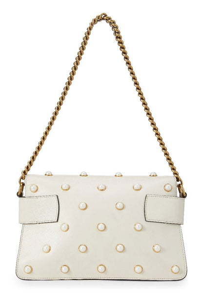 Gucci Broadway Leather Mini Bag White