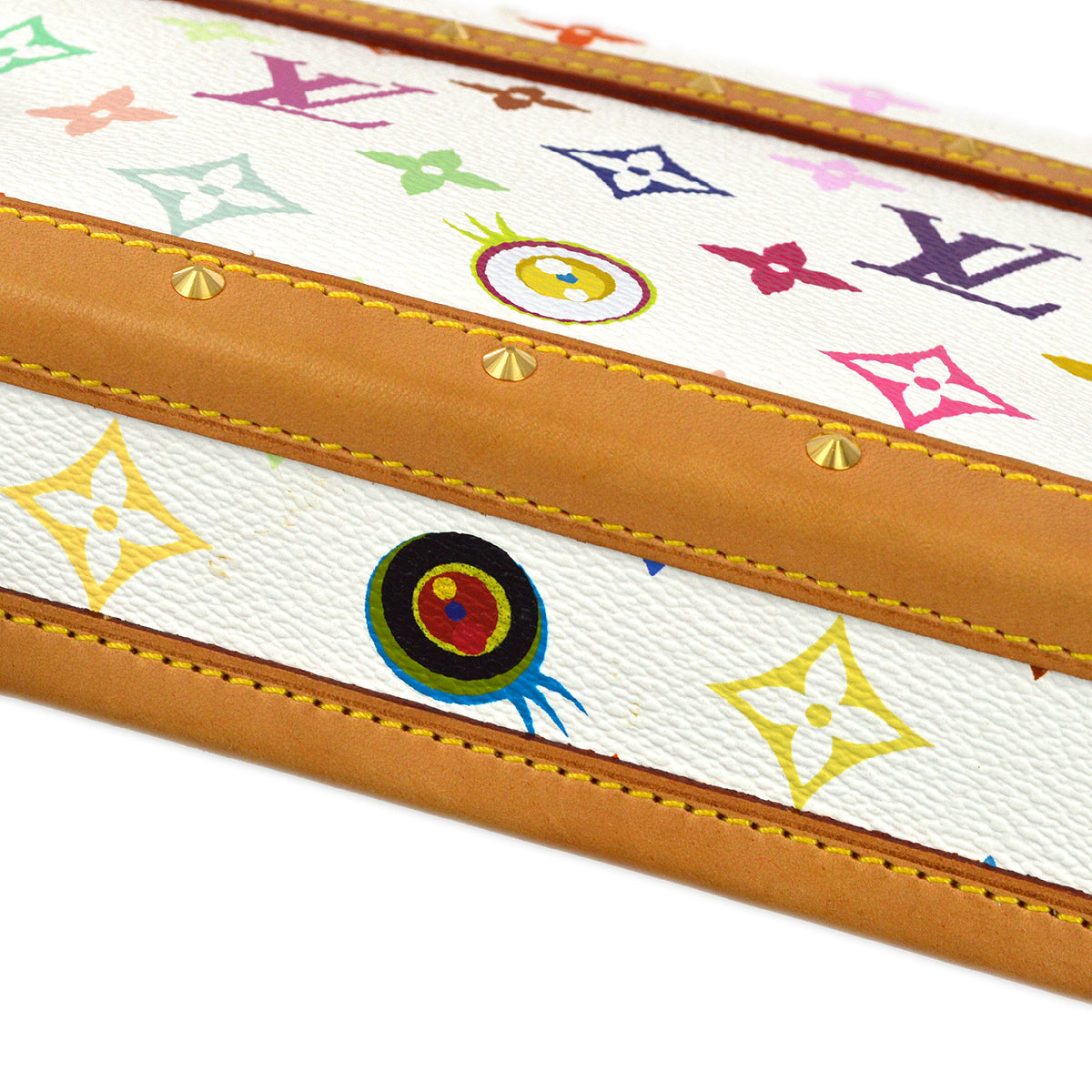 Louis Vuitton 2003 White Eye Love Monogram Pochette Eye Miss You M92055