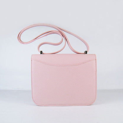 Hermes Constance Cowskin Leather Bag H017 pink silver