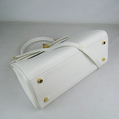 Hermes Kelly 32cm Togo Leather HandBag 6108 White Golden