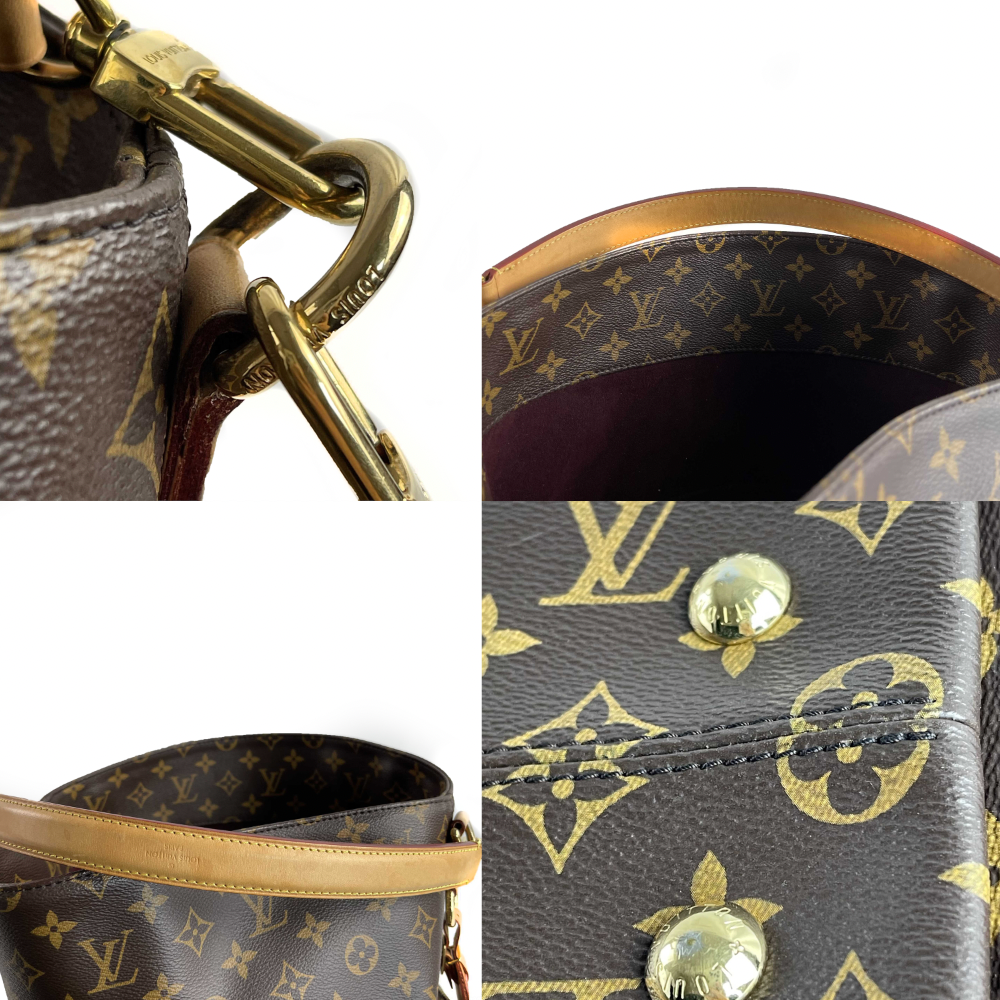 LOUIS VUITTON Melie Monogram Canvas Top Handle shoulder Strap Crossbody bag