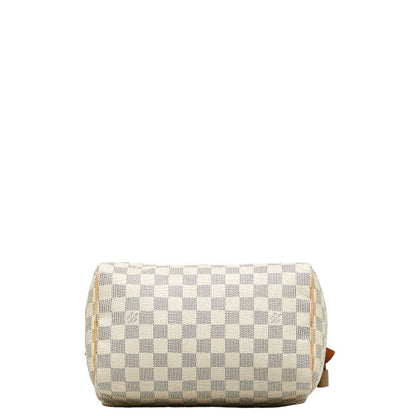 Louis Vuitton Damiere Azur Speed 25 Bag Mini Boston Bag N41371 White PVC Leather  Louis Vuitton