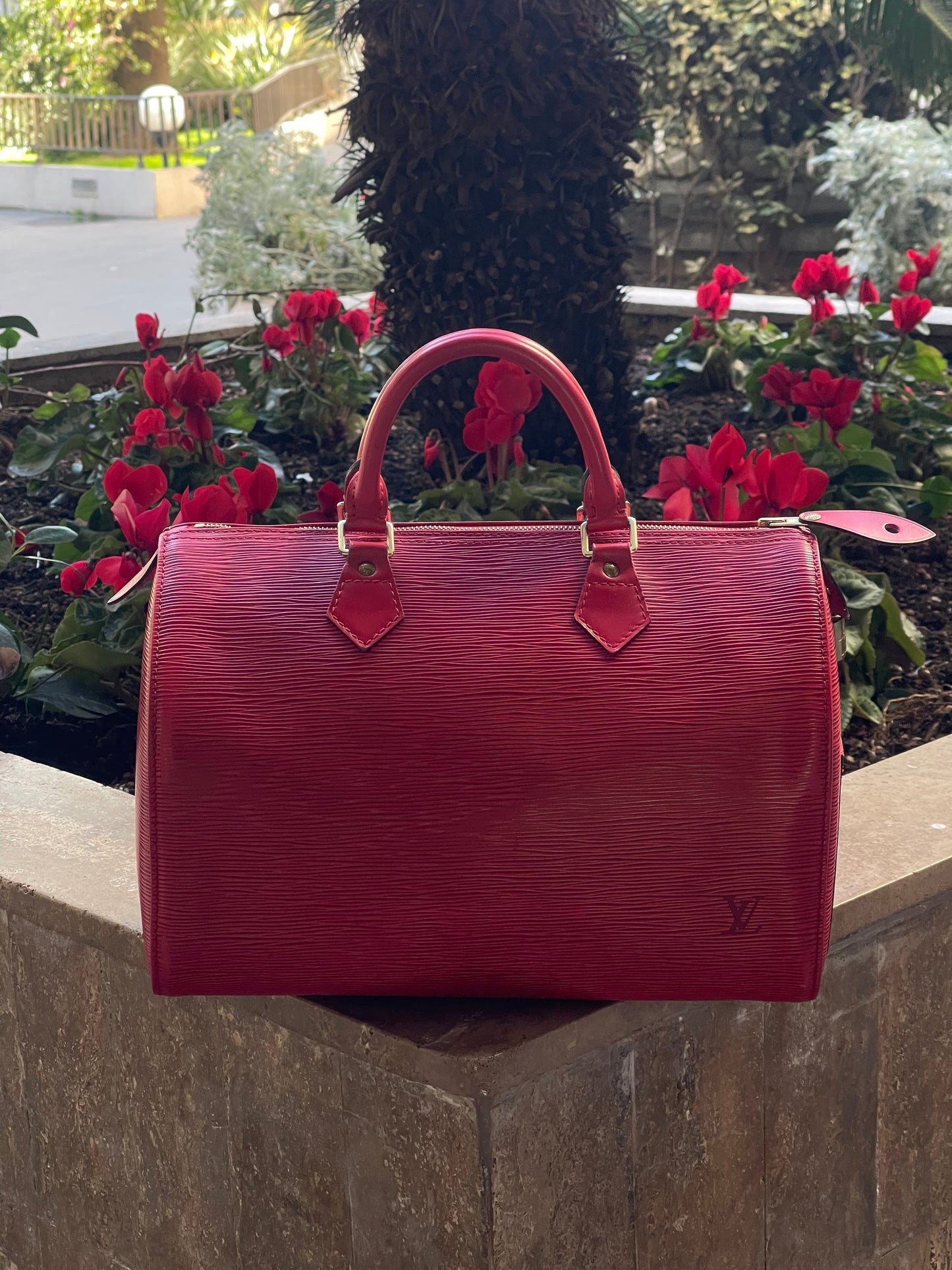 Louis Vuitton - Sac Speedy 30 cuir épi rouge