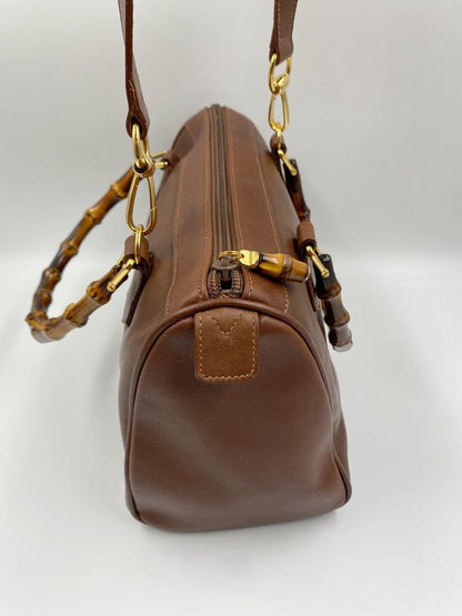 Gucci Brown Boston with Bamboo Handles