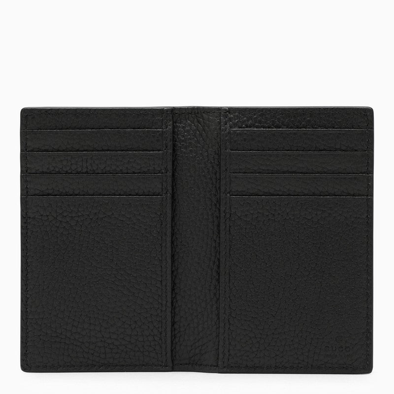 Gucci Black Vertical Wallet In Jumbo Gg Men