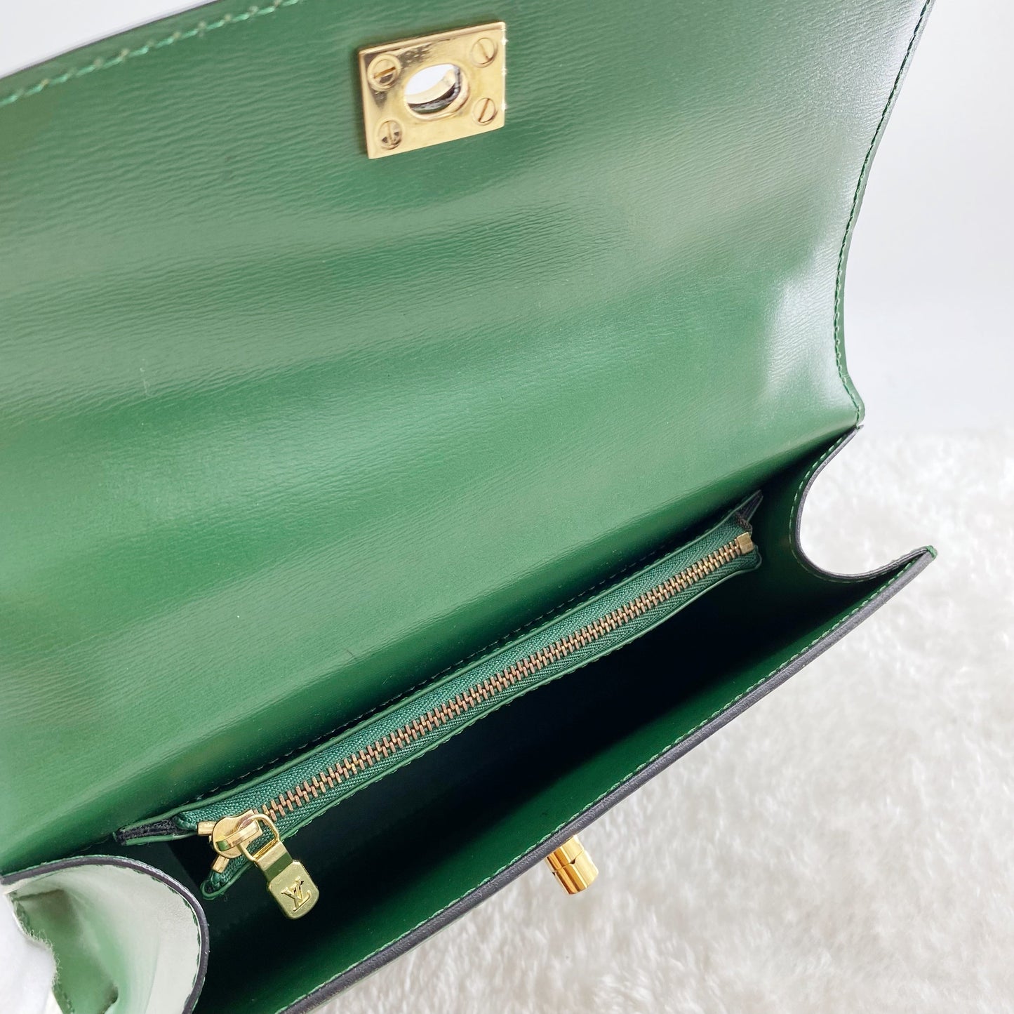 Louis Vuitton  Green Leather Marlesherbes Bag