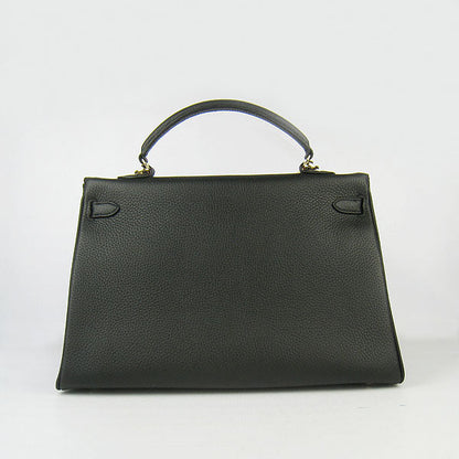 Hermes Kelly 35cm Togo Leather HandBag Black/Golden