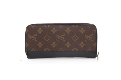 Louis Vuitton Brown & Black Monogram Canvas Mascassar Zippy Wallet