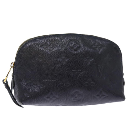 LOUIS VUITTON Empreinte Pochette Cosmetic PM Pouch Navy M69413 LV Auth 75459