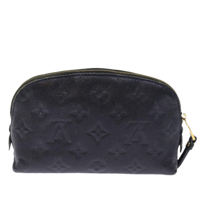 LOUIS VUITTON Empreinte Pochette Cosmetic PM Pouch Navy M69413 LV Auth 75459