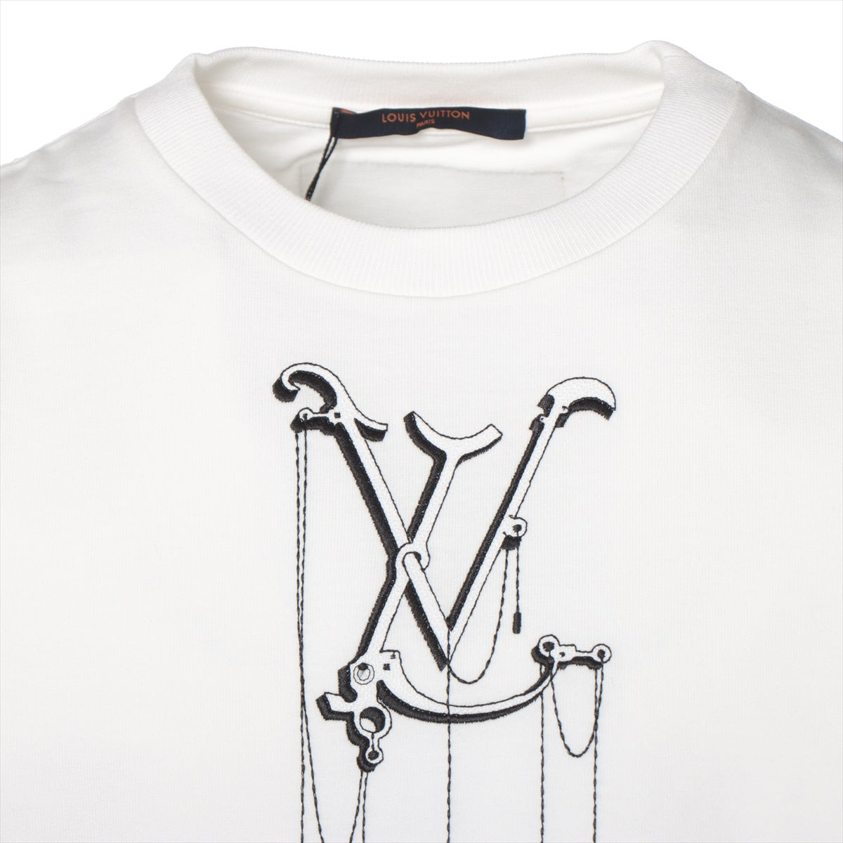 Louis Vuitton 20SS Cotton  S Mens White LV Pendant Embroidery RM201M  Out