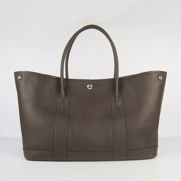 Hermes garden party handbag H2808 dark coffee