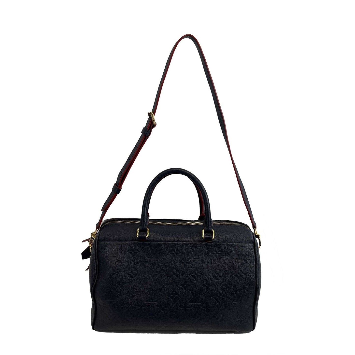 LOUIS VUITTON - Empreinte Speedy Bandouliere 30 NM Navy Blue Top Handle w/ Strap