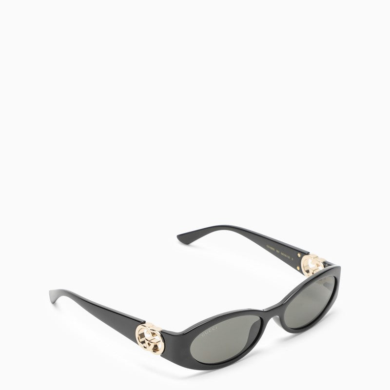 Gucci Black Oval Sunglasses Women