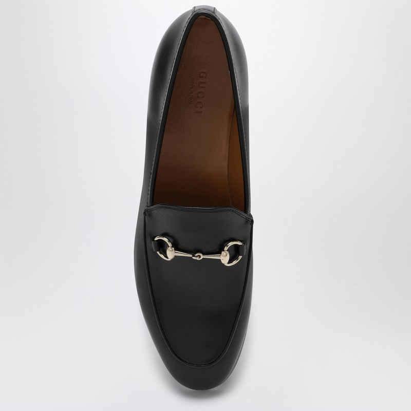 Gucci Black Leather Jordaan Loafer Women